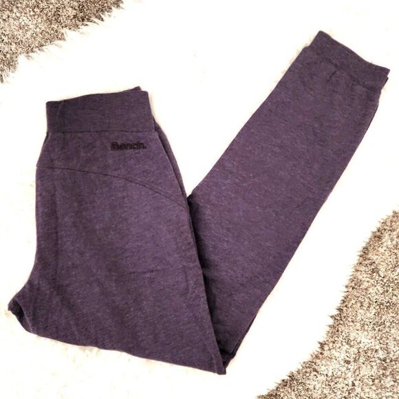 Bench Womens Purple Joggers Taper Pull On Embroidered Logo Active Causal NWT - Picture 1 of 7
